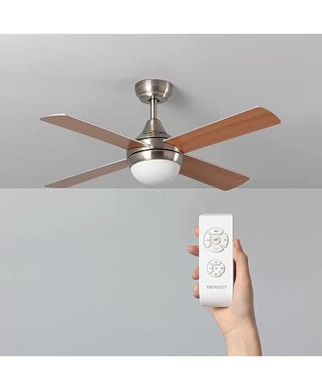 CLAR - Ventilador de Techo con Luz (Madera, 110 cm)