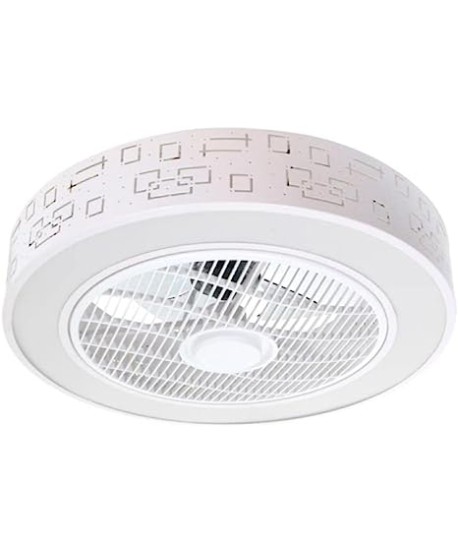 CLAR - Ventiladores de Techo con Luz (Blanco-55cm)