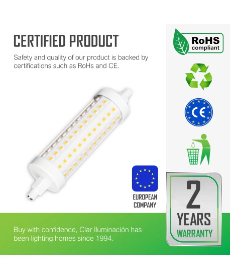 Bombilla R7S LED Regulable 118mm 15W