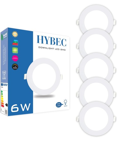 Downlight LED Empotrable 6W Redondo 480lm