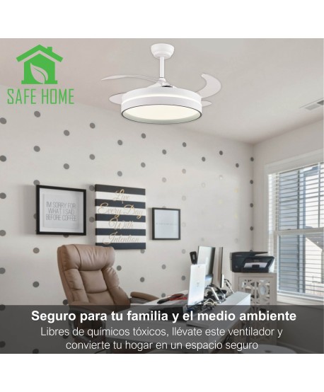 CLAR - Ventilador Techo Aspas Retráctiles ESKAY BLANCO