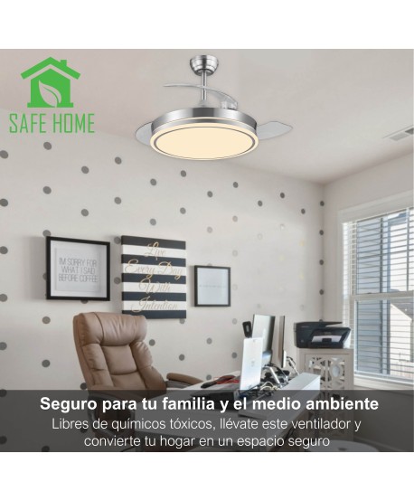 CLAR - Ventilador Techo Aspas Retráctiles ESKAY NÍQUEL