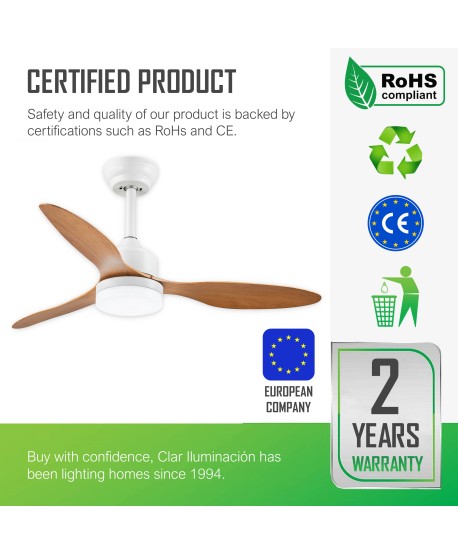 CLAR - Ventilador de Techo con Luz HELIX