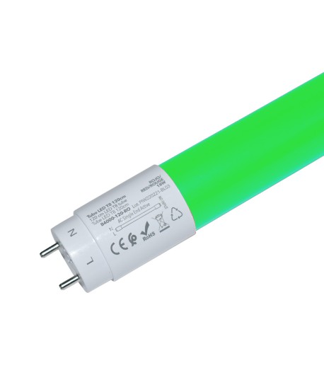 Tubo T8 LED Color Verde 22W 150 Cm