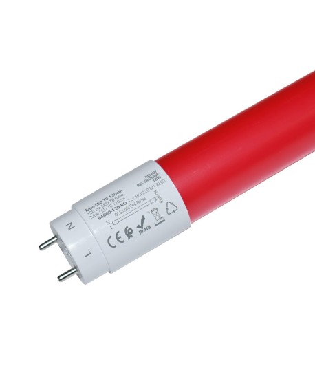 Tubo T8 LED Color Rojo 22W 150 Cm