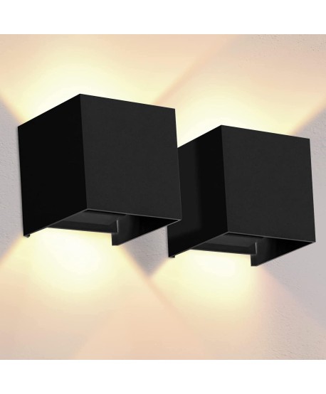 Aplique de Pared Exterior 12W Negro CCT