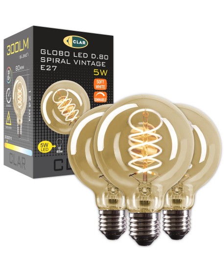 Bombilla Vintage REGULABLE 5W G80