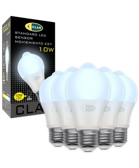 Bombilla con Sensor de Movimiento PIR & Crepuscular 10W
