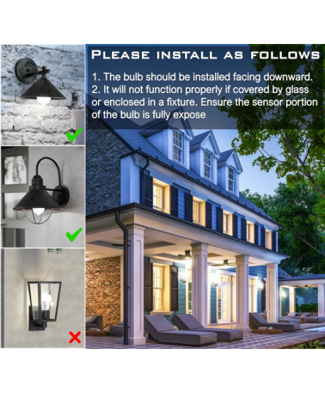 Bombilla con Sensor de Movimiento PIR & Crepuscular 10W