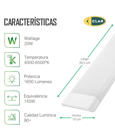 Luminaria LED 40cm 20W