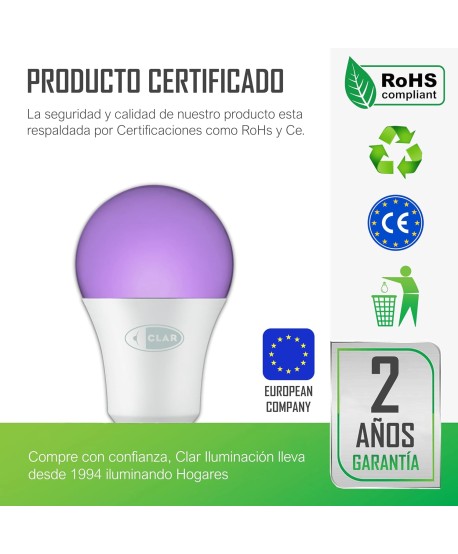 Bombilla Ultravioleta, Luz negra, Luz ultravioleta, Luz Neon