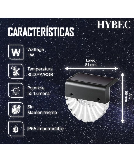 HYBEC - Luz Escalera Exterior Solar