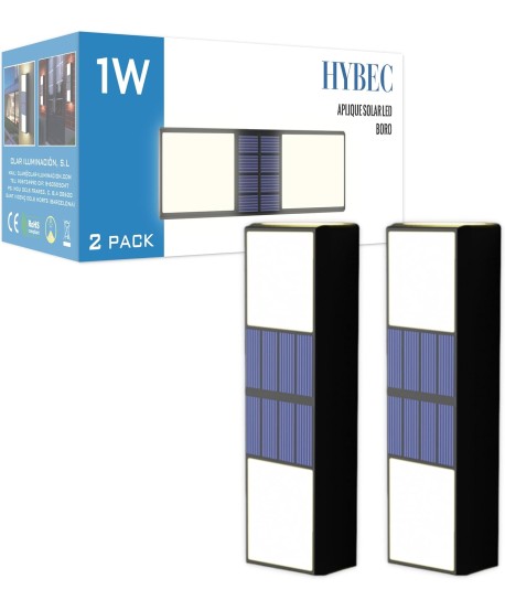 HYBEC - Aplique Solar Exterior Pared Boro
