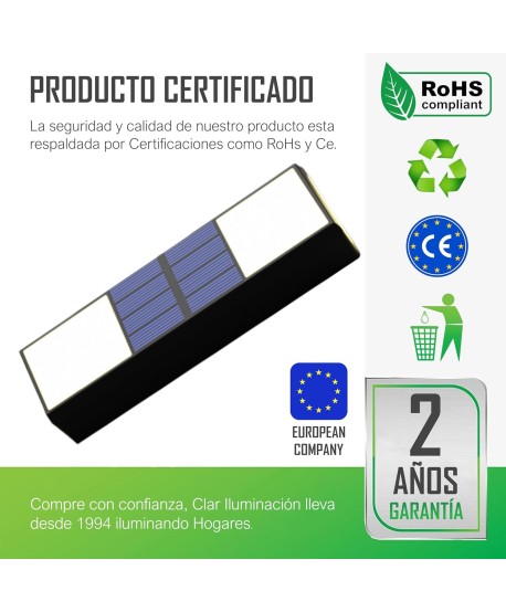 HYBEC - Aplique Solar Exterior Pared Boro