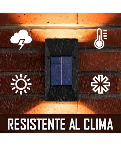 HYBEC - Aplique Solar Exterior Pared Rodio