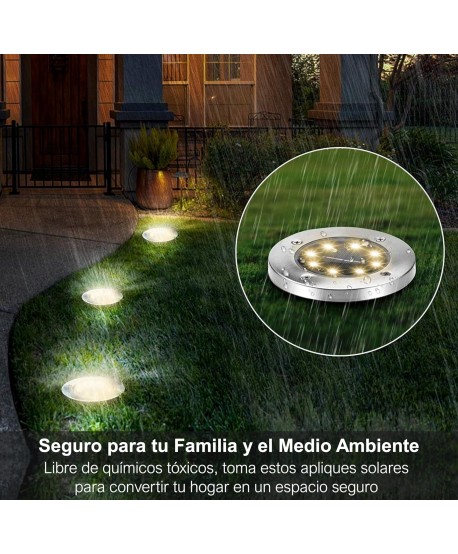 HYBEC-Luz Solar Jardin Suelo, Luces Solares Suelo