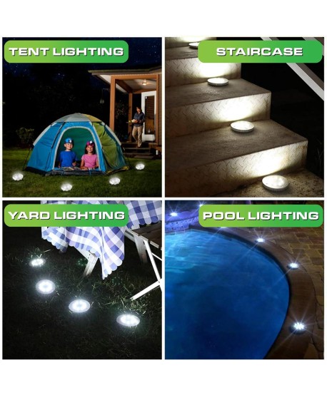 HYBEC-Luz Solar Jardin Suelo, Luces Solares Suelo