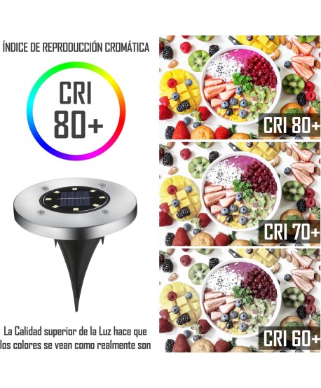 HYBEC-Luz Solar Jardin Suelo, Luces Solares Suelo