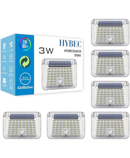 HYBEC - Aplique Solar Exterior 300lm