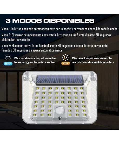 HYBEC - Aplique Solar Exterior 300lm