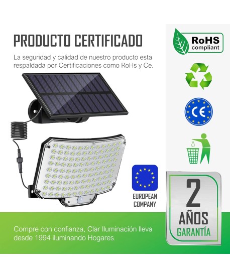Focos LED Exterior Solar 500lm