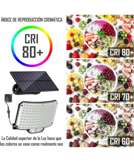 Focos LED Exterior Solar 500lm