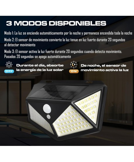 HYBEC - Aplique Solar Exterior 240lm