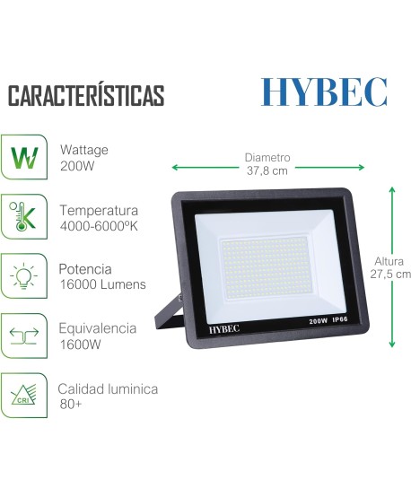 Focos LED Exterior Impermeable 200W IP66