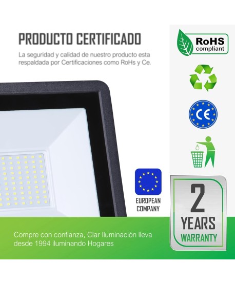 Focos LED Exterior,LED Exterior Impermeable, Foco LED 100W