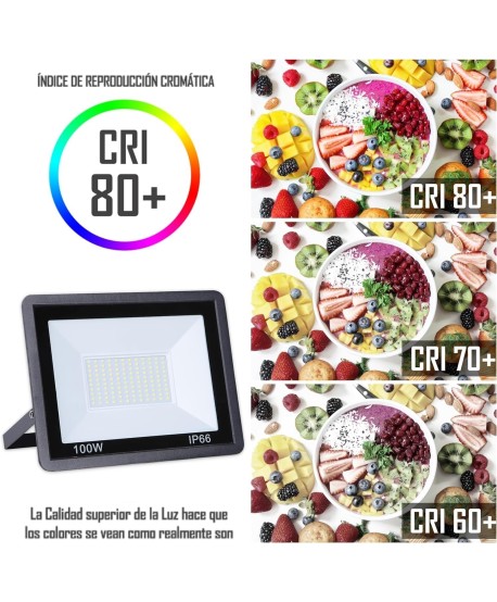 Focos LED Exterior,LED Exterior Impermeable, Foco LED 100W