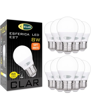 ESFERICA LED E27 8W 230V 3000ºK