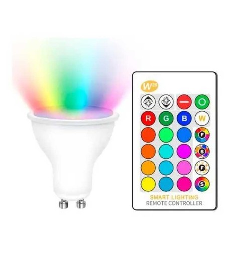 DICROICA LED GU10 5W RGBW C/MANDO