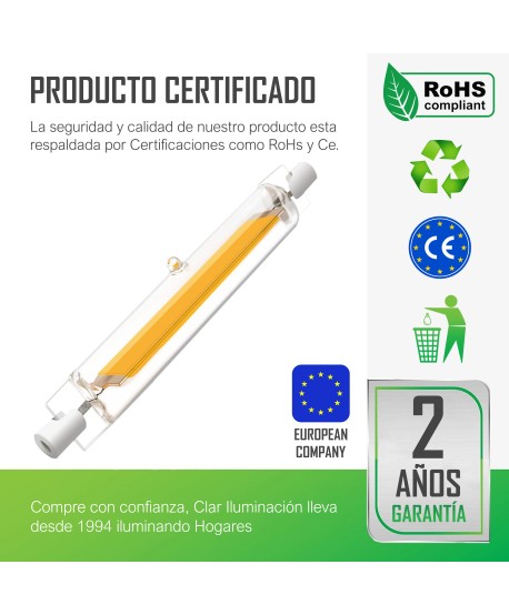 LINEAL R7s LED COB  118mm