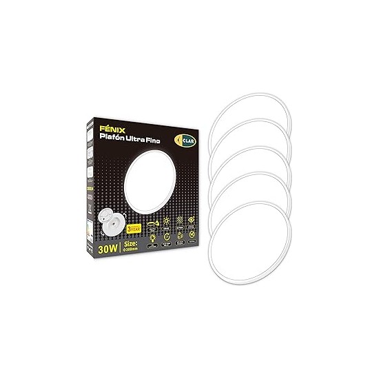 CLAR -  Plafón Salón, Plafones Para Techo Led, Plafón Cocina 30W