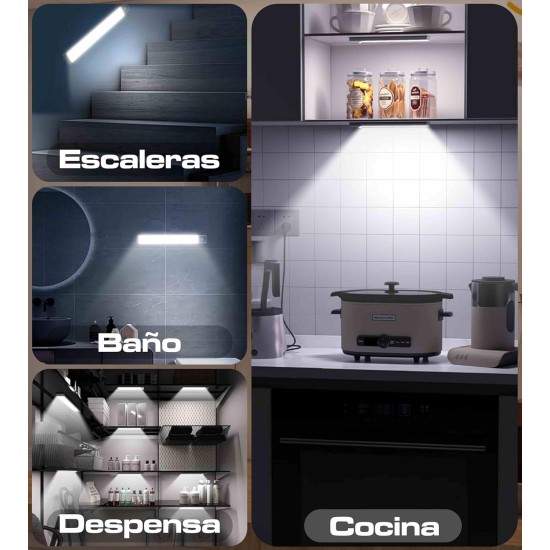 CLAR - Luces Para Armarios Interiores, Luz LED Magnética Con Sensor De Movimiento,10 Cm