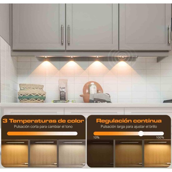 CLAR - Luces Para Armarios Interiores, Luz LED Magnética Con Sensor De Movimiento,20 Cm