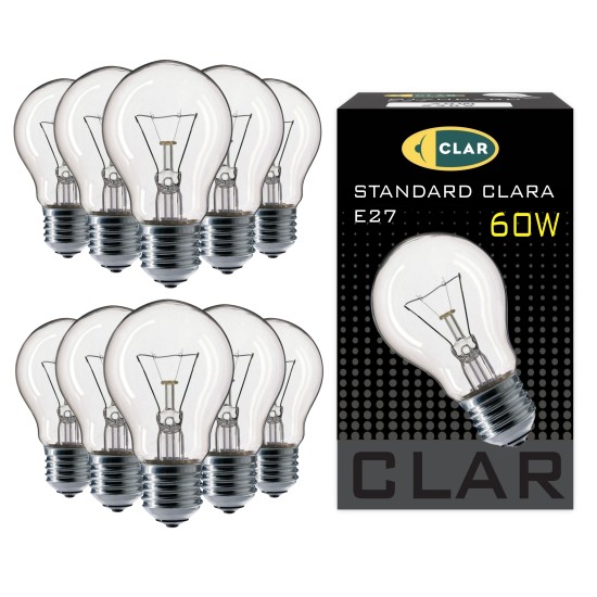 Bombilla Incandescente E27 Standard Clara 60W