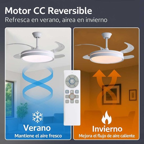 CLAR - Ventilador de Techo Regulable CCT (Blanco)