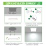Downlight LED Empotrable 20W Cuadrado 1600lm