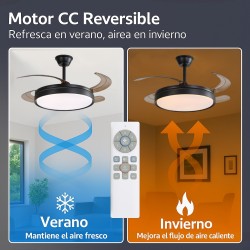 CLAR - Ventilador de Techo Regulable CCT (Negro)