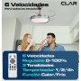CLAR - Ventilador de Techo Regulable CCT (Níquel)