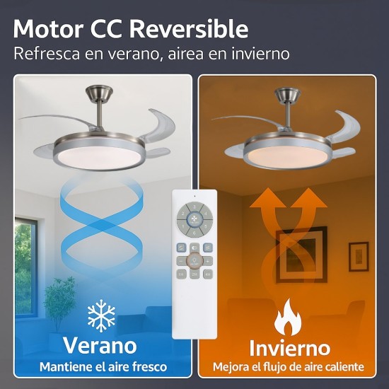 CLAR - Ventilador de Techo Regulable CCT (Níquel)