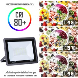 Foco LED para exterior de 100 W, focos LED para exterior