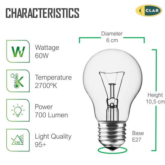 Bombillas Standard 125V, Bombilla Incandescente 125V