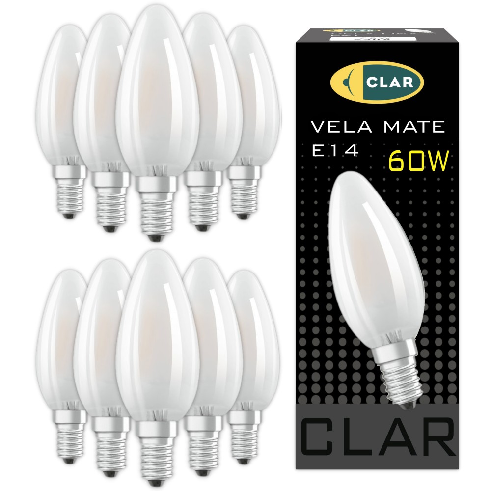 Bombilla Estilo Vela Clara E14 60W