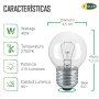 Bombilla Esférica E27 Clara Incandescente 40W