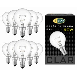 copy of Bombilla Esférica Clara Incandescente E14.