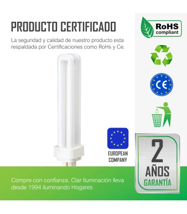Bombilla Fluorescente Gemini D/E 26W G24d-3