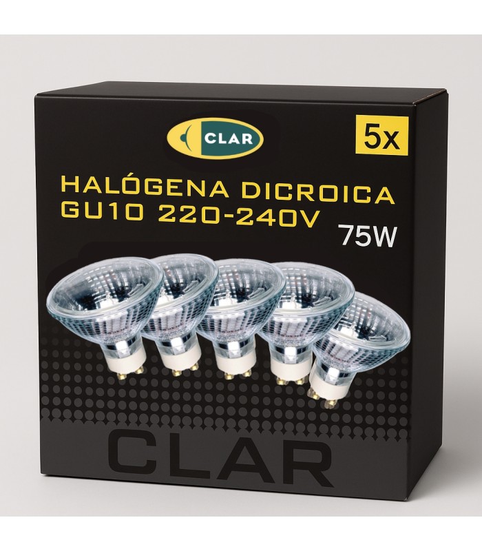DICROICA/CG GU10 75W 220/240V CL
