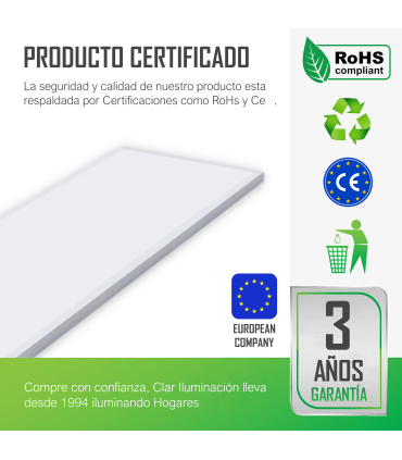 Panel LED Superficie 120x30 CCT